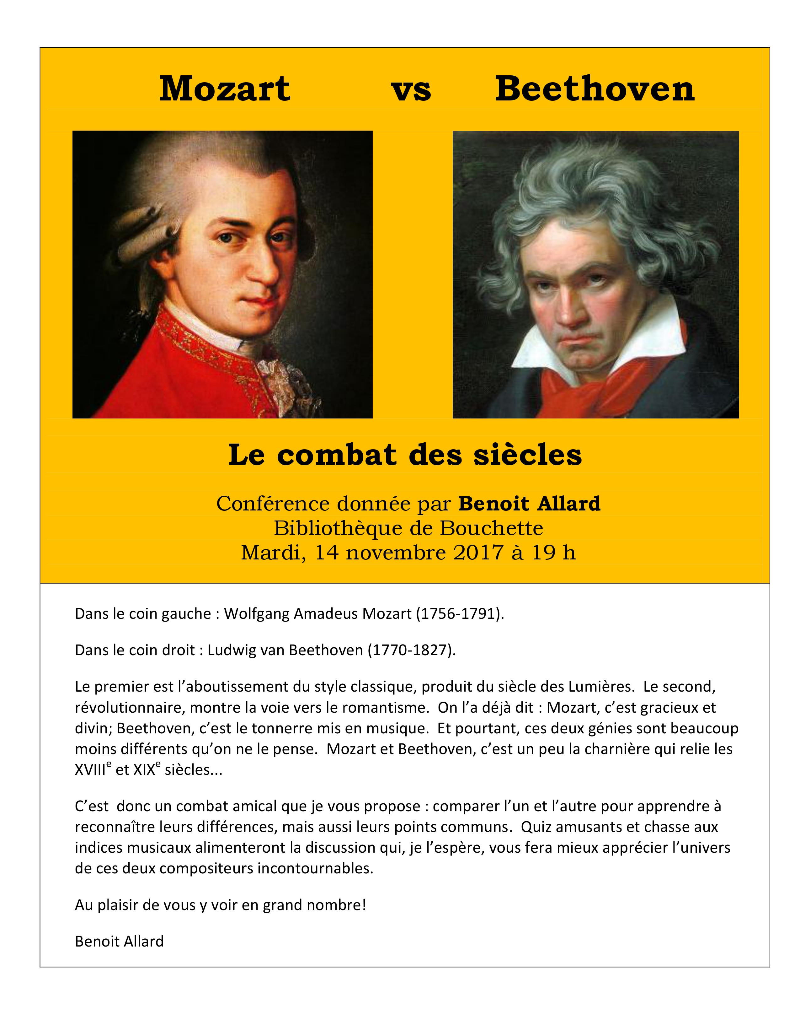 Confrence Mozart Beethoven 14 11 2017